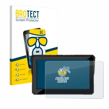 Parte frontale di una confezione del prodotto con il logo del marchio BROTECT. Accanto è raffigurato il dispositivo Carpuride 