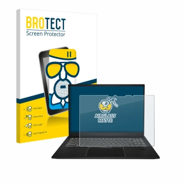 Parte frontale di una confezione del prodotto con il logo del marchio BROTECT. Accanto è raffigurato il dispositivo MSI Summit