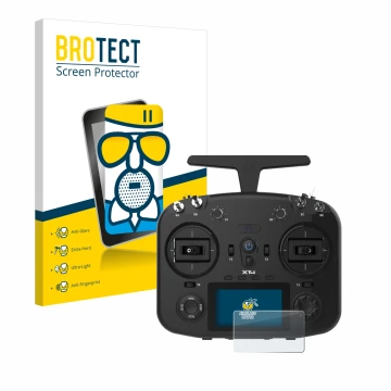 Parte frontale di una confezione del prodotto con il logo del marchio BROTECT. Accanto è raffigurato il dispositivo FrSky TWIN