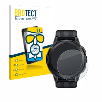 Parte frontale di una confezione del prodotto con il logo del marchio BROTECT. Accanto è raffigurato il dispositivo Oukitel BT