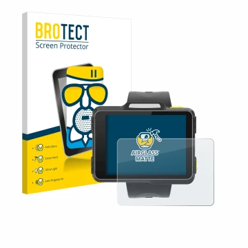 Parte frontale di una confezione del prodotto con il logo del marchio BROTECT. Accanto è raffigurato il dispositivo Newland WD