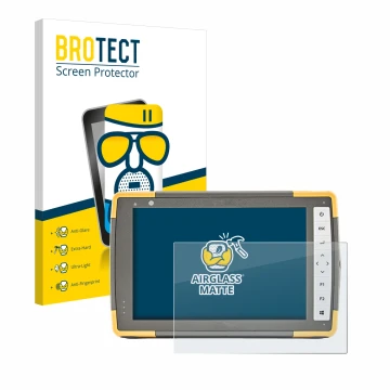 Parte frontale di una confezione del prodotto con il logo del marchio BROTECT. Accanto è raffigurato il dispositivo Topcon FC-