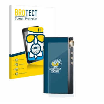 Parte frontale di una confezione del prodotto con il logo del marchio BROTECT. Accanto è raffigurato il dispositivo Cayin N3-U