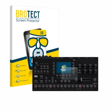 Parte frontale di una confezione del prodotto con il logo del marchio BROTECT. Accanto è raffigurato il dispositivo Elektron O