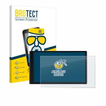 Parte frontale di una confezione del prodotto con il logo del marchio BROTECT. Accanto è raffigurato il dispositivo Garmin Cam