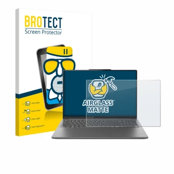 Parte frontale di una confezione del prodotto con il logo del marchio BROTECT. Accanto è raffigurato il dispositivo Lenovo Yog