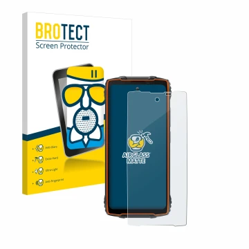 Parte frontale di una confezione del prodotto con il logo del marchio BROTECT. Accanto è raffigurato il dispositivo Blackview 