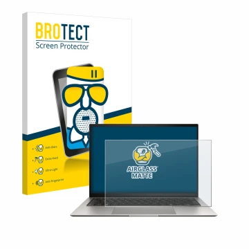 Parte frontale di una confezione del prodotto con il logo del marchio BROTECT. Accanto è raffigurato il dispositivo ASUS ZenBo