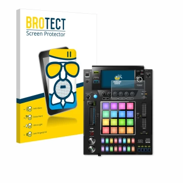 Parte frontale di una confezione del prodotto con il logo del marchio BROTECT. Accanto è raffigurato il dispositivo Pioneer DJ