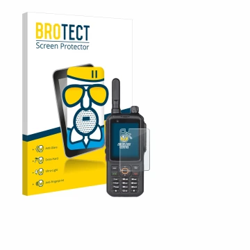 Parte frontale di una confezione del prodotto con il logo del marchio BROTECT. Accanto è raffigurato il dispositivo Inrico T32