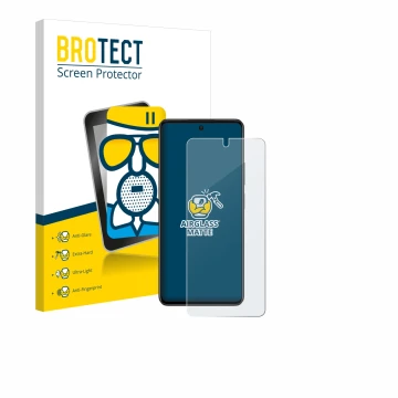 Parte frontale di una confezione del prodotto con il logo del marchio BROTECT. Accanto è raffigurato il dispositivo Oppo A79 5