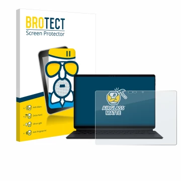 Parte frontale di una confezione del prodotto con il logo del marchio BROTECT. Accanto è raffigurato il dispositivo ASUS ProAr