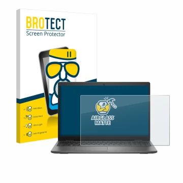 Parte frontale di una confezione del prodotto con il logo del marchio BROTECT. Accanto è raffigurato il dispositivo Dell Latit