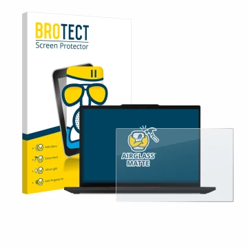 Parte frontale di una confezione del prodotto con il logo del marchio BROTECT. Accanto è raffigurato il dispositivo Lenovo Thi