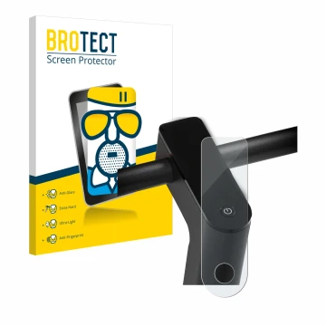 Parte frontale di una confezione del prodotto con il logo del marchio BROTECT. Accanto è raffigurato il dispositivo Xiaomi Mi 