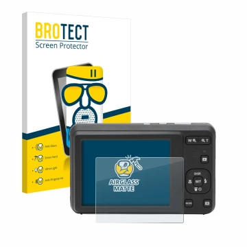 Parte frontale di una confezione del prodotto con il logo del marchio BROTECT. Accanto è raffigurato il dispositivo Kodak Pixp