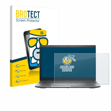 Parte frontale di una confezione del prodotto con il logo del marchio BROTECT. Accanto è raffigurato il dispositivo Dell Preci