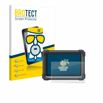 Parte frontale di una confezione del prodotto con il logo del marchio BROTECT. Accanto è raffigurato il dispositivo Launch X-4