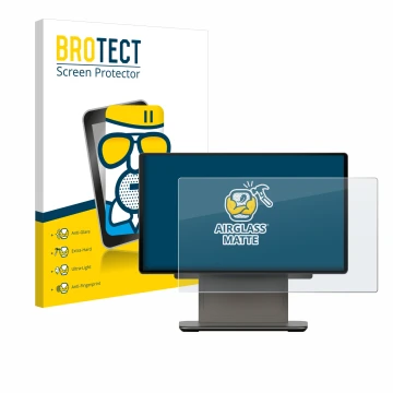 Parte frontale di una confezione del prodotto con il logo del marchio BROTECT. Accanto è raffigurato il dispositivo Sunmi D3 P