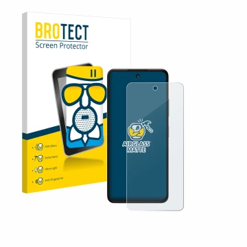 Parte frontale di una confezione del prodotto con il logo del marchio BROTECT. Accanto è raffigurato il dispositivo ZTE Blade 