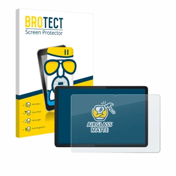 Parte frontale di una confezione del prodotto con il logo del marchio BROTECT. Accanto è raffigurato il dispositivo Lenovo Tab