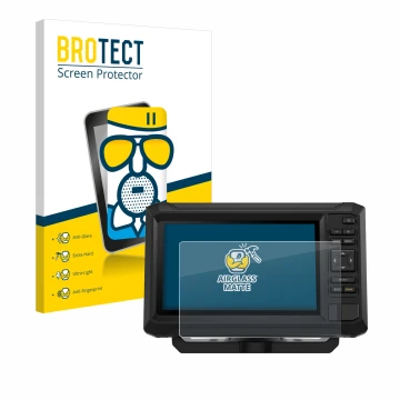 Parte frontale di una confezione del prodotto con il logo del marchio BROTECT. Accanto è raffigurato il dispositivo Garmin ECH