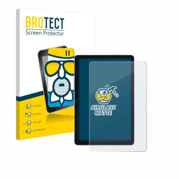 Parte frontale di una confezione del prodotto con il logo del marchio BROTECT. Accanto è raffigurato il dispositivo Doogee T10