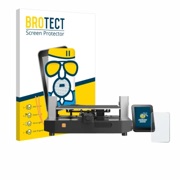 Parte frontale di una confezione del prodotto con il logo del marchio BROTECT. Accanto è raffigurato il dispositivo Anycubic K