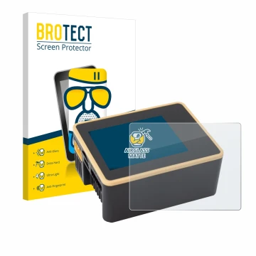 Parte frontale di una confezione del prodotto con il logo del marchio BROTECT. Accanto è raffigurato il dispositivo Junsi iCha