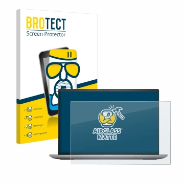 Parte frontale di una confezione del prodotto con il logo del marchio BROTECT. Accanto è raffigurato il dispositivo Dell Preci