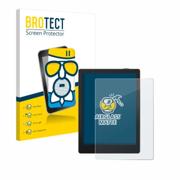 Parte frontale di una confezione del prodotto con il logo del marchio BROTECT. Accanto è raffigurato il dispositivo Boox Go 6 