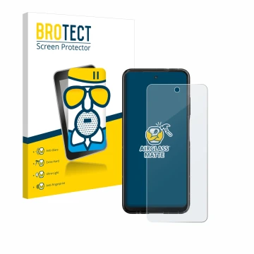 Parte frontale di una confezione del prodotto con il logo del marchio BROTECT. Accanto è raffigurato il dispositivo HMD Fusion