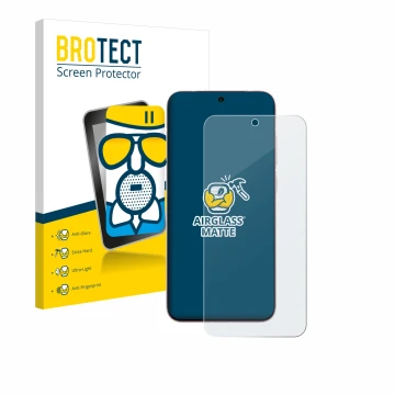 Parte frontale di una confezione del prodotto con il logo del marchio BROTECT. Accanto è raffigurato il dispositivo Vivo X200 