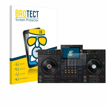 Parte frontale di una confezione del prodotto con il logo del marchio BROTECT. Accanto è raffigurato il dispositivo AlphaTheta