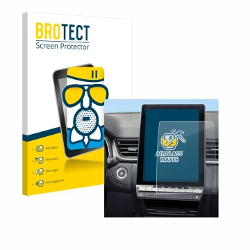 Parte frontale di una confezione del prodotto con il logo del marchio BROTECT. Accanto è raffigurato il dispositivo Renault Sy