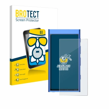 Parte frontale di una confezione del prodotto con il logo del marchio BROTECT. Accanto è raffigurato il dispositivo Hiby Digit