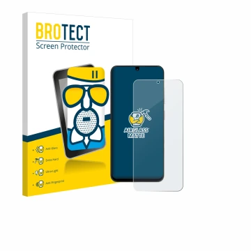 Parte frontale di una confezione del prodotto con il logo del marchio BROTECT. Accanto è raffigurato il dispositivo ZTE Blade 