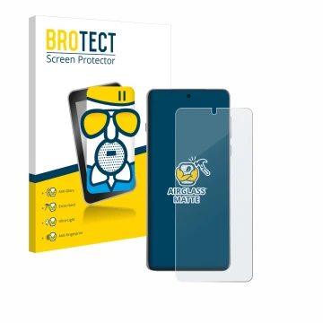 Parte frontale di una confezione del prodotto con il logo del marchio BROTECT. Accanto è raffigurato il dispositivo Oppo Find 