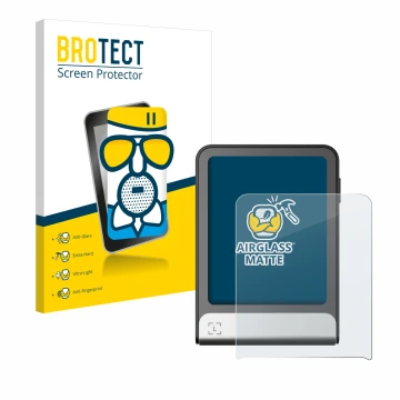 Parte frontale di una confezione del prodotto con il logo del marchio BROTECT. Accanto è raffigurato il dispositivo Ledger Fle