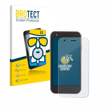 Parte frontale di una confezione del prodotto con il logo del marchio BROTECT. Accanto è raffigurato il dispositivo Soyes XS12