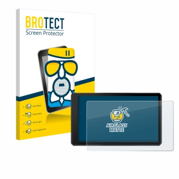 Parte frontale di una confezione del prodotto con il logo del marchio BROTECT. Accanto è raffigurato il dispositivo Garmin Tre