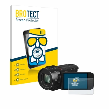 Parte frontale di una confezione del prodotto con il logo del marchio BROTECT. Accanto è raffigurato il dispositivo Panasonic 