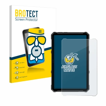 Parte frontale di una confezione del prodotto con il logo del marchio BROTECT. Accanto è raffigurato il dispositivo Ulefone Ar