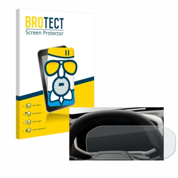 Parte frontale di una confezione del prodotto con il logo del marchio BROTECT. Accanto è raffigurato il dispositivo Dacia Dust