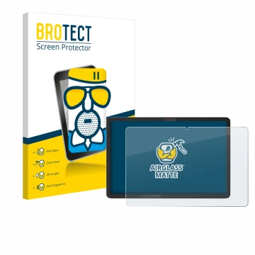 Parte frontale di una confezione del prodotto con il logo del marchio BROTECT. Accanto è raffigurato il dispositivo Lenovo Chr