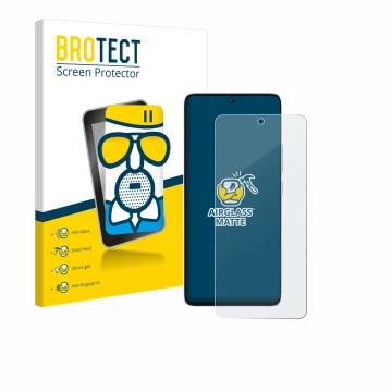 Parte frontale di una confezione del prodotto con il logo del marchio BROTECT. Accanto è raffigurato il dispositivo Xiaomi Poc