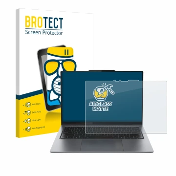 Parte frontale di una confezione del prodotto con il logo del marchio BROTECT. Accanto è raffigurato il dispositivo Lenovo Thi