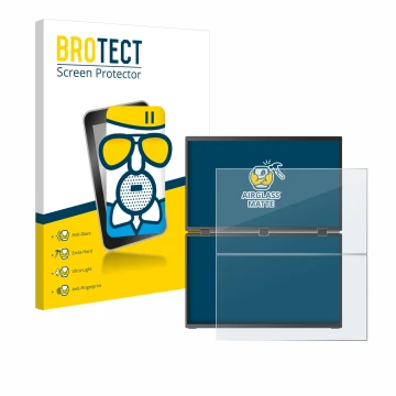 Parte frontale di una confezione del prodotto con il logo del marchio BROTECT. Accanto è raffigurato il dispositivo Uperfect U