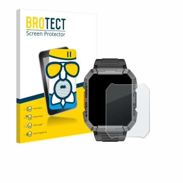 Parte frontale di una confezione del prodotto con il logo del marchio BROTECT. Accanto è raffigurato il dispositivo Blackview 