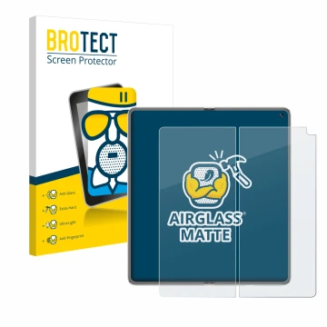 Parte frontale di una confezione del prodotto con il logo del marchio BROTECT. Accanto è raffigurato il dispositivo Huawei Mat